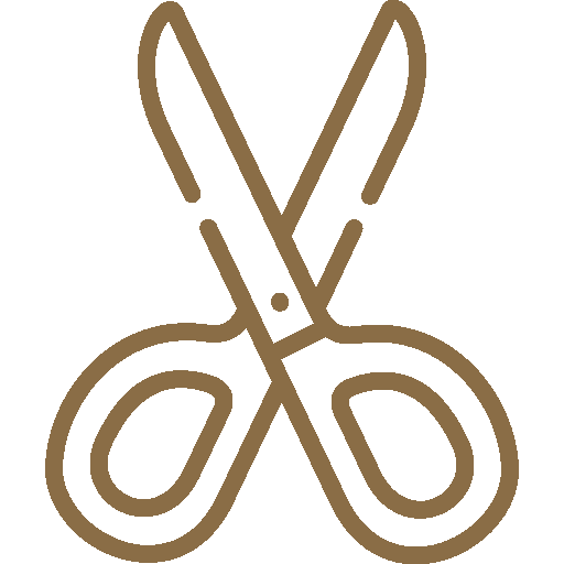 Professional scissors and comb icon