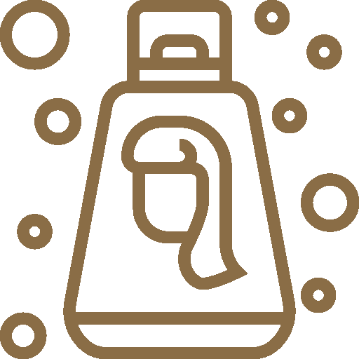 Hair washing and care service icon